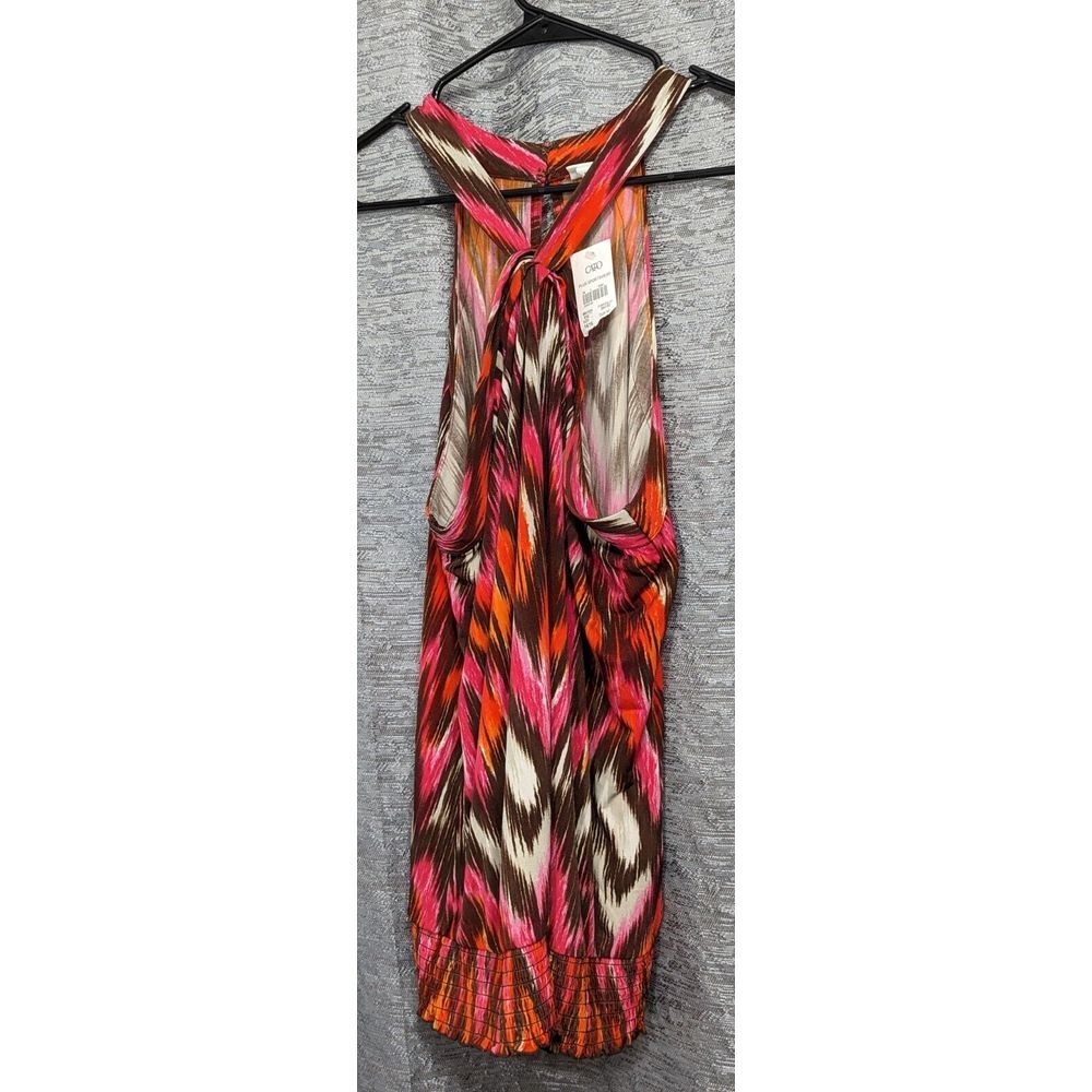 Cato Women's Dressy Tank Top Brown/Pink/White/Orange Plus‎ 14/16W. NWT